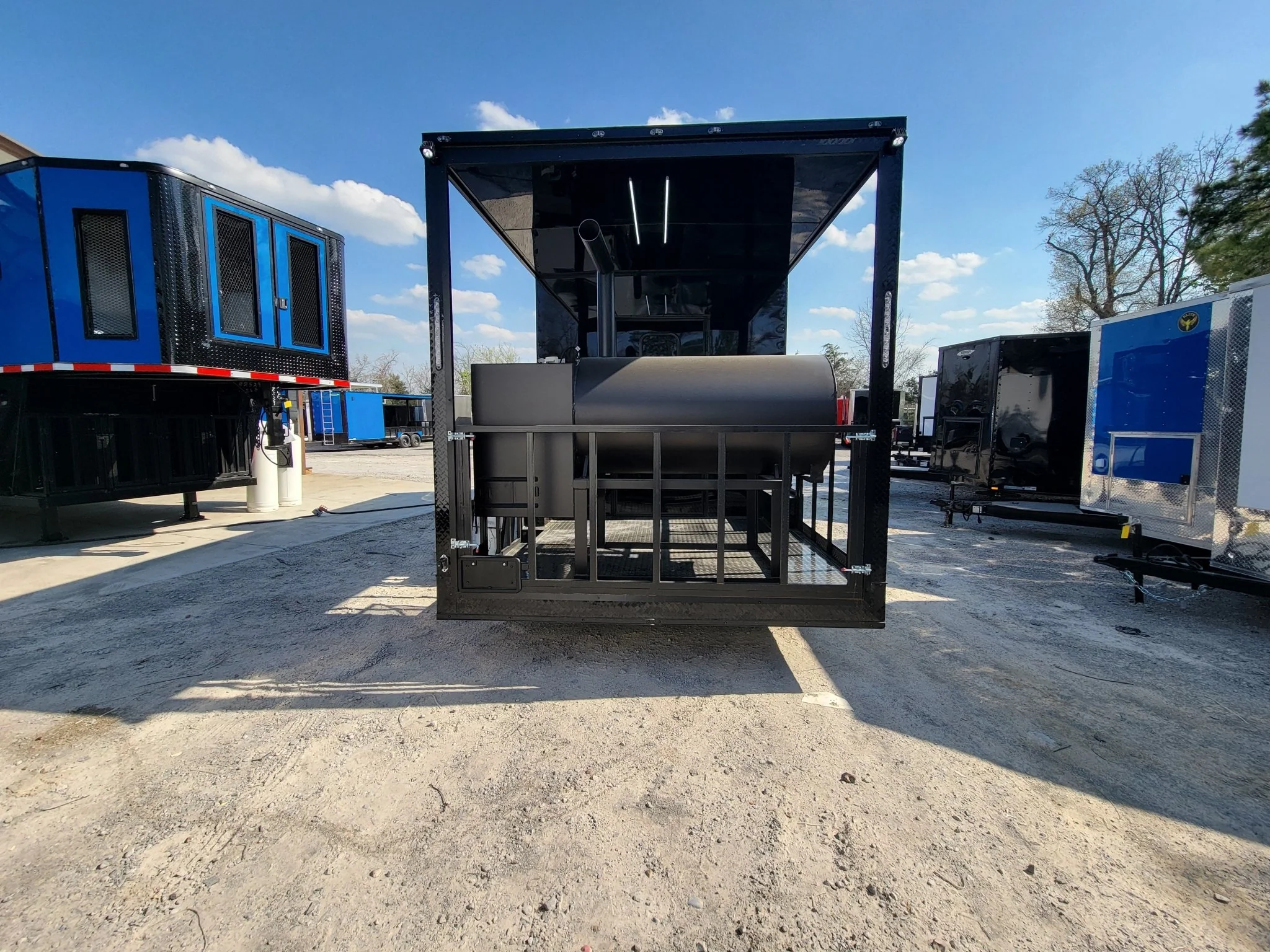 560-8.5-x-22-concession-trailer-black-with-blackout-bbq-event-catering-8-porch-6.webp 8.5' X 22' Concession Trailer Black With Blackout BBQ Event Catering 8' porch