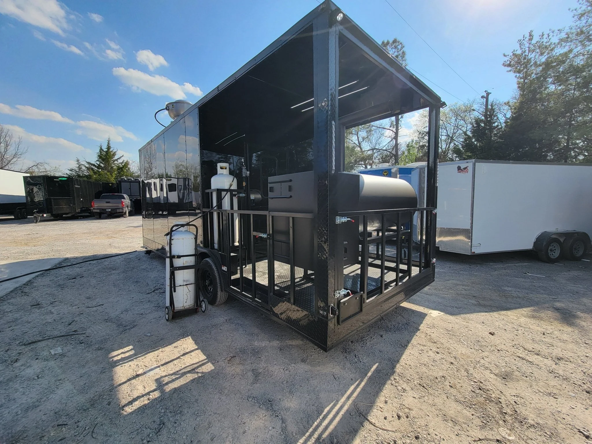 560-8.5-x-22-concession-trailer-black-with-blackout-bbq-event-catering-8-porch-7.webp 8.5' X 22' Concession Trailer Black With Blackout BBQ Event Catering 8' porch