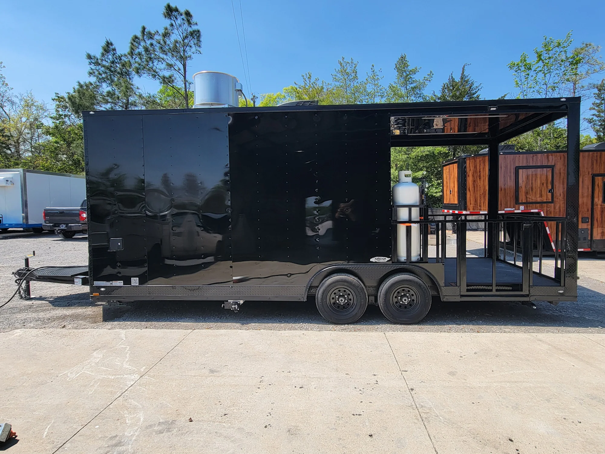561-8.5-x-22-concession-trailer-black-with-blackout-trim-8ft-bbq-porch-10.webp 8.5' X 22' Concession Trailer Black With Blackout Trim 8ft BBQ Porch