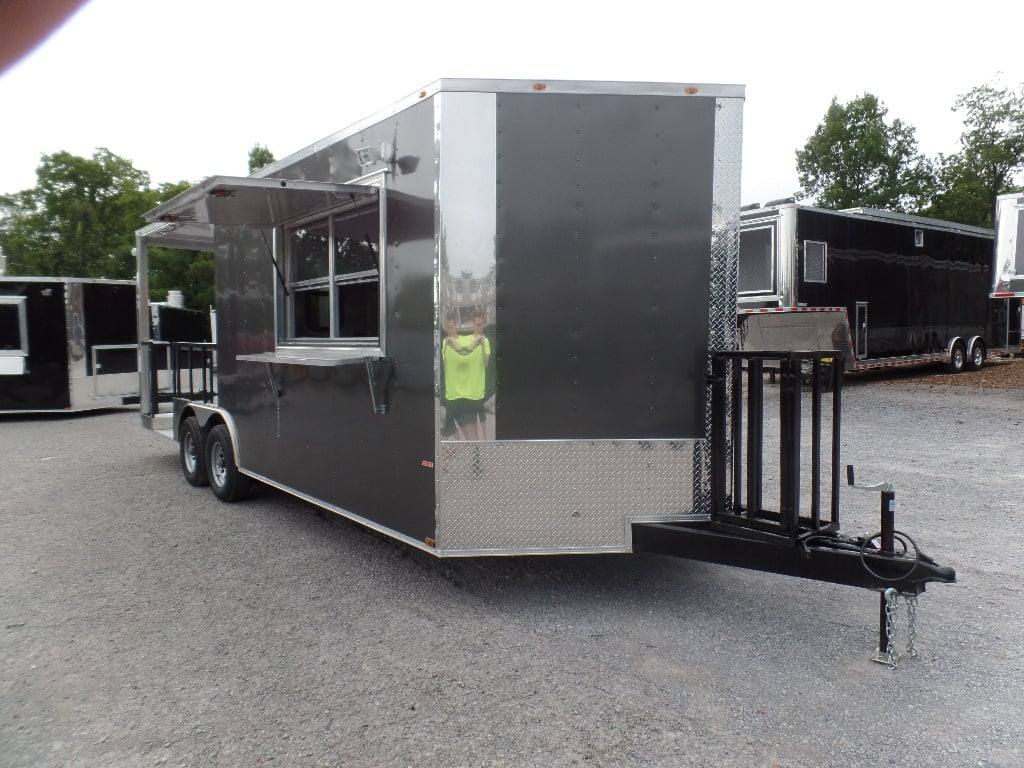 562-8.5-x-22-concession-trailer-charcoal-grey-bbq-food-19.jpg 8.5' x 22' Concession Trailer Charcoal Grey BBQ Food