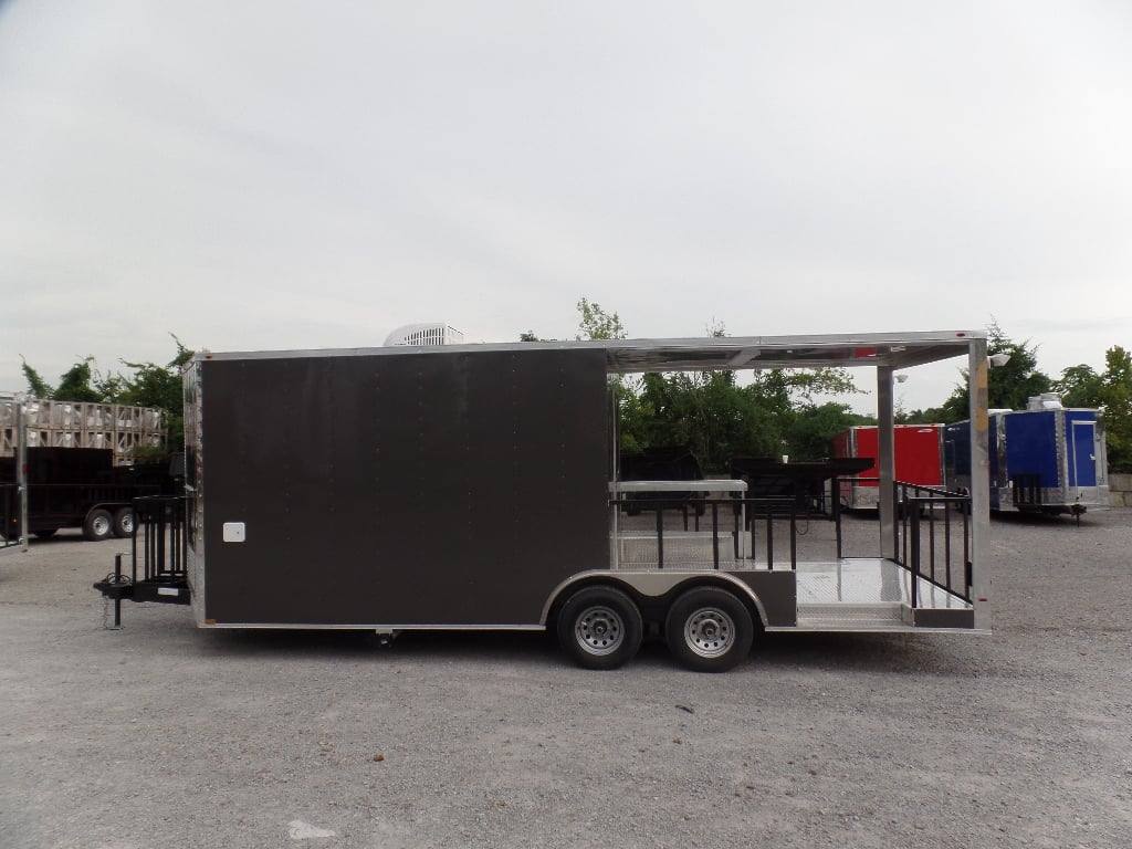 562-8.5-x-22-concession-trailer-charcoal-grey-bbq-food-5.jpg 8.5' x 22' Concession Trailer Charcoal Grey BBQ Food