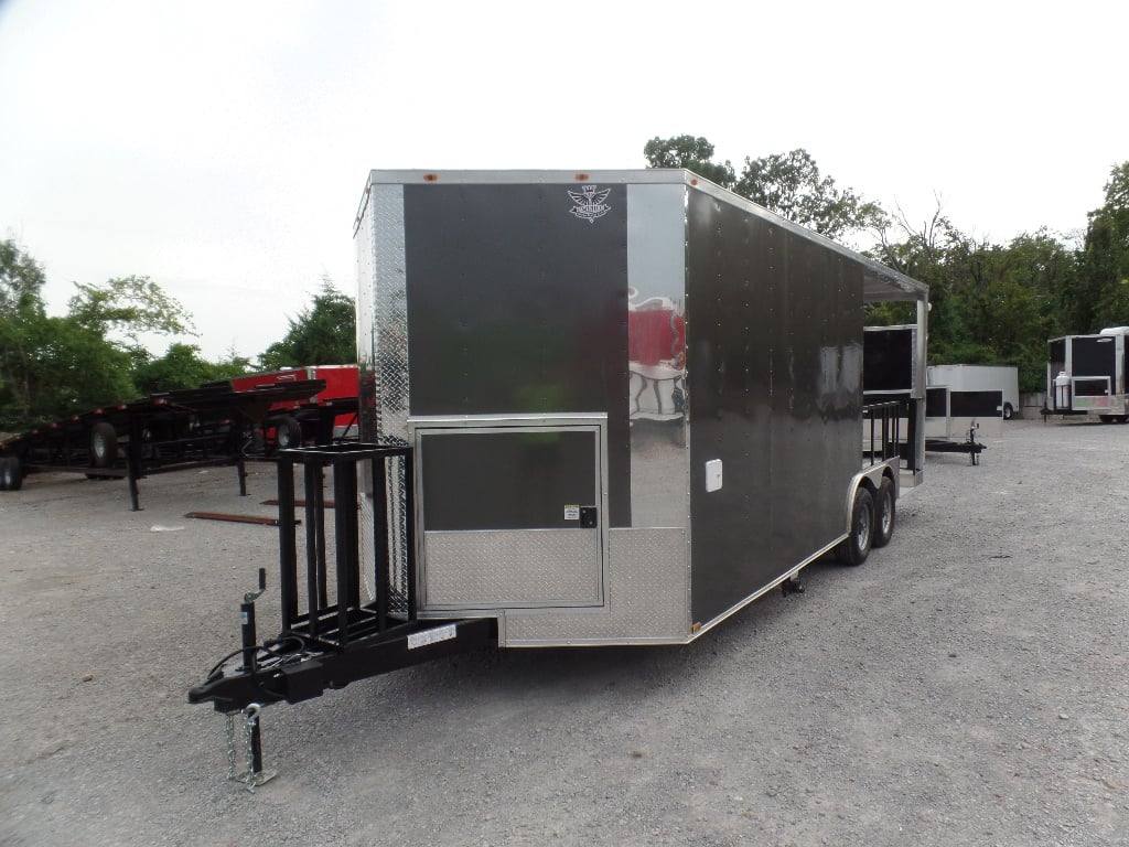 562-8.5-x-22-concession-trailer-charcoal-grey-bbq-food-9.jpg 8.5' x 22' Concession Trailer Charcoal Grey BBQ Food