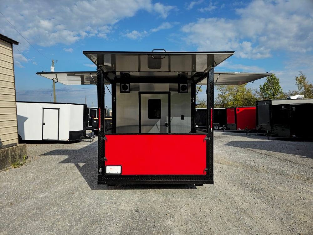 8.5' X 22' Concession Trailer Red Food Event Catering BBQ