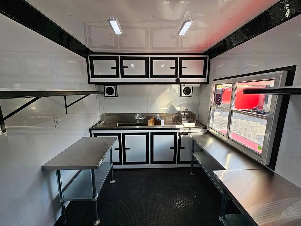 8.5' X 22' Concession Trailer Red Food Event Catering BBQ