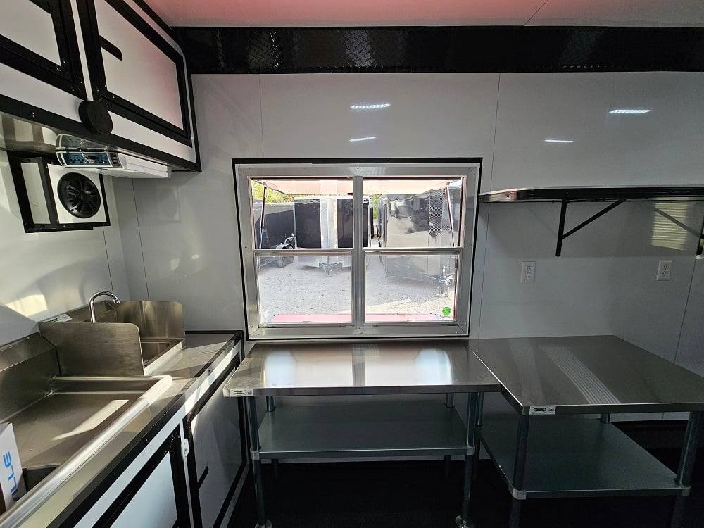 8.5' X 22' Concession Trailer Red Food Event Catering BBQ
