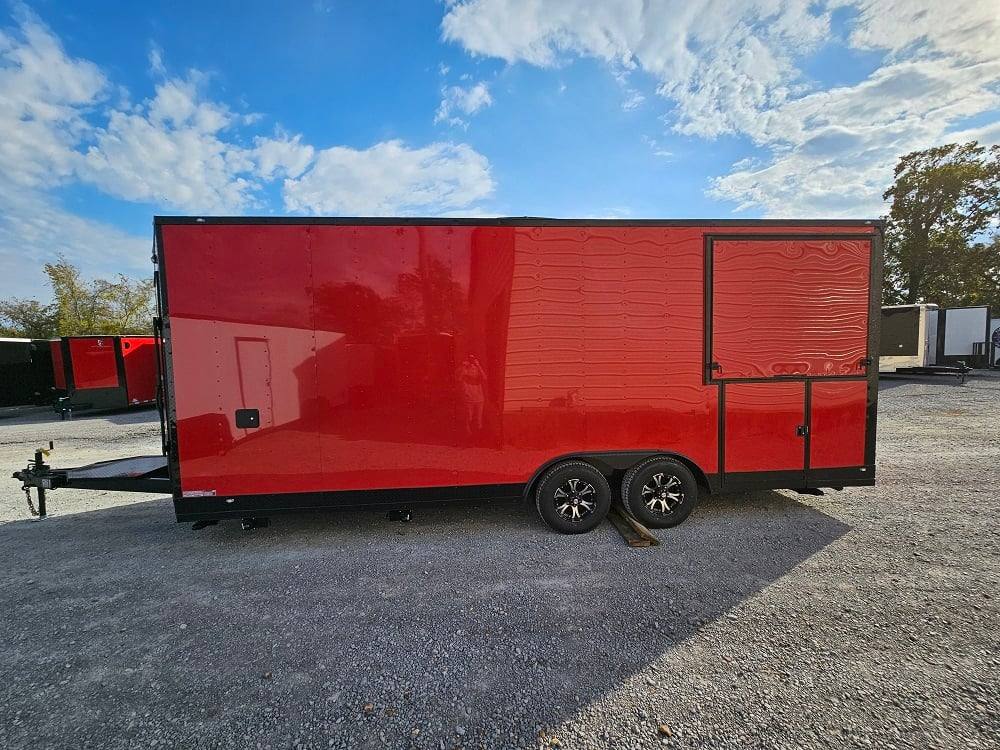 8.5' X 22' Concession Trailer Red Food Event Catering BBQ