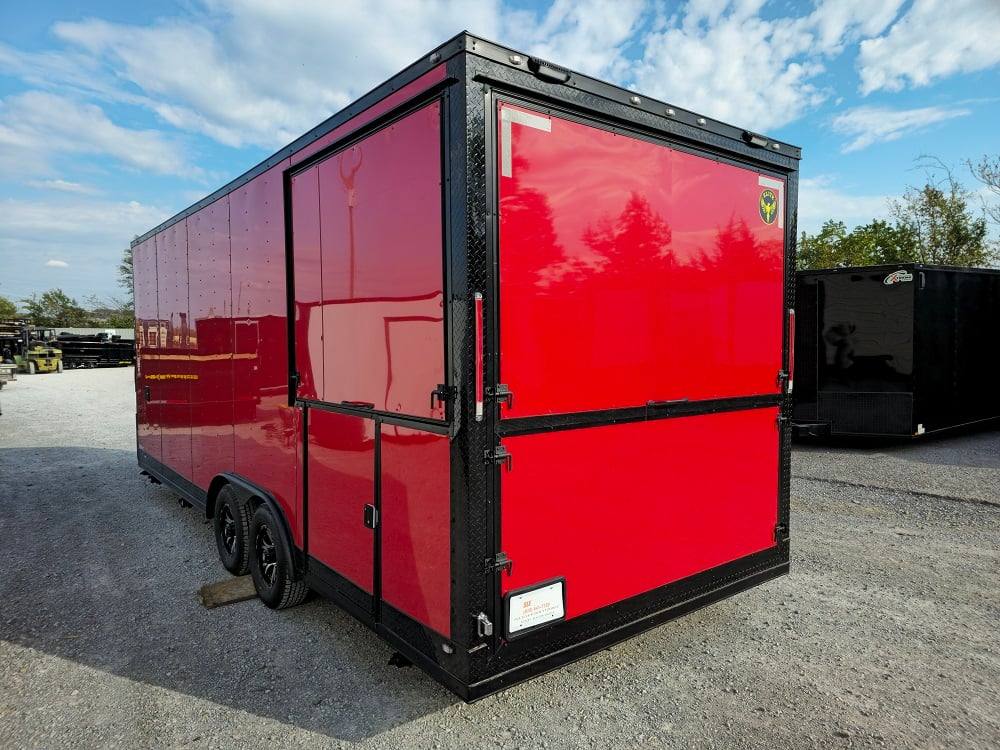 8.5' X 22' Concession Trailer Red Food Event Catering BBQ