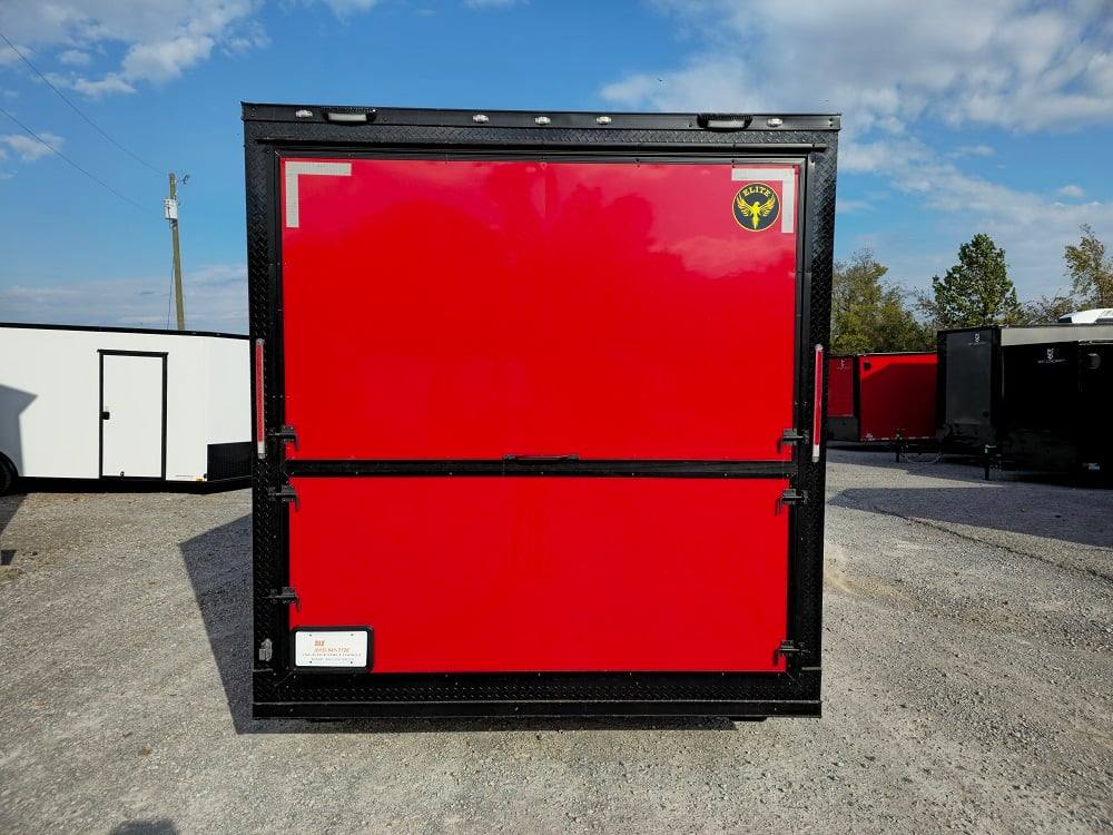 8.5' X 22' Concession Trailer Red Food Event Catering BBQ