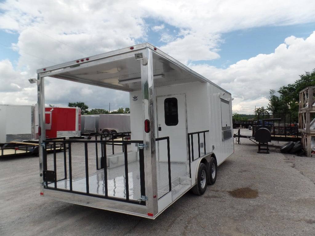 566-8.5-x-22-concession-trailer-white-bbq-food-event-catering-11.jpg 8.5' x 22' Concession Trailer White BBQ Food Event Catering