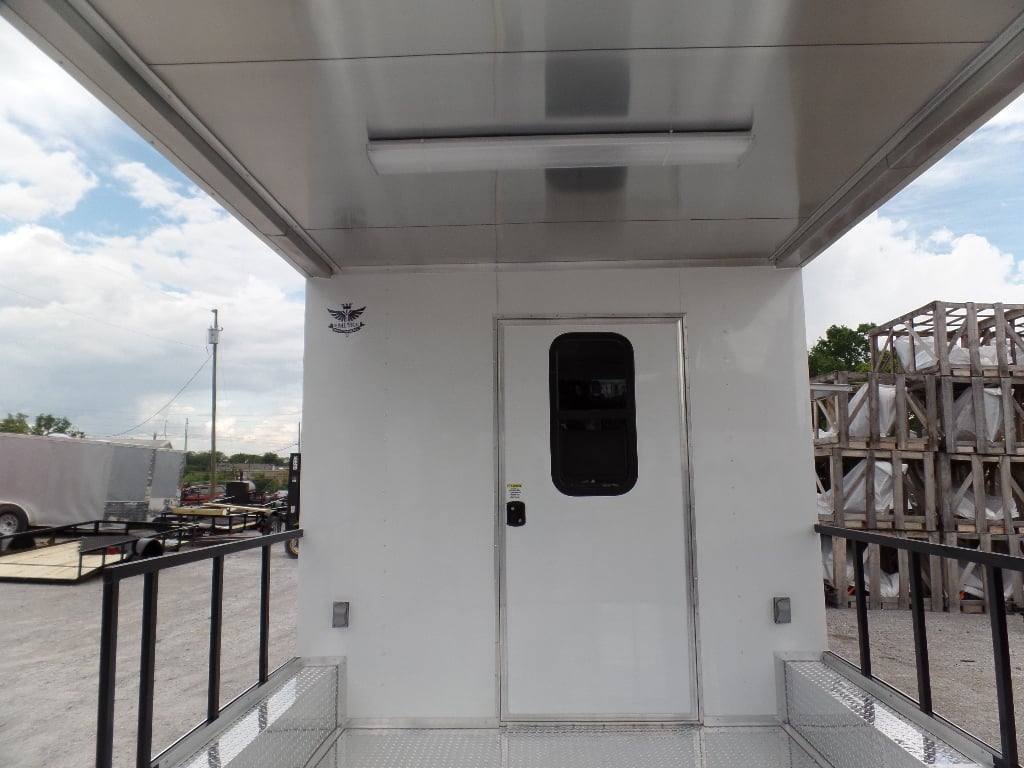 566-8.5-x-22-concession-trailer-white-bbq-food-event-catering-13.jpg 8.5' x 22' Concession Trailer White BBQ Food Event Catering