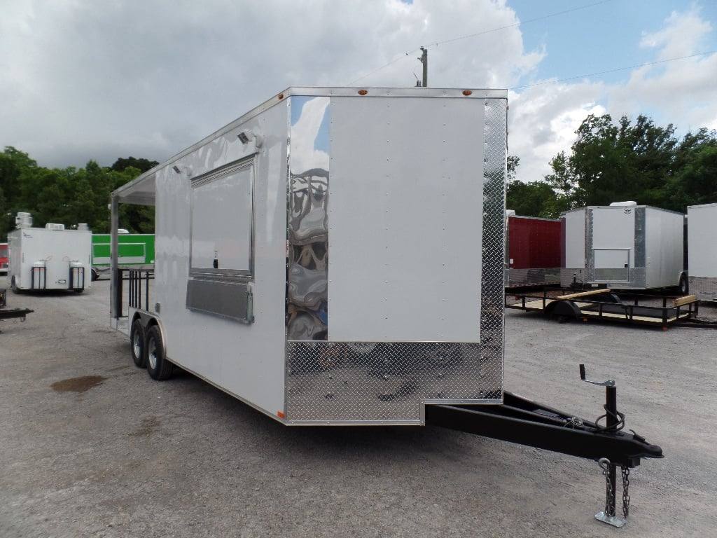 566-8.5-x-22-concession-trailer-white-bbq-food-event-catering-14.jpg 8.5' x 22' Concession Trailer White BBQ Food Event Catering