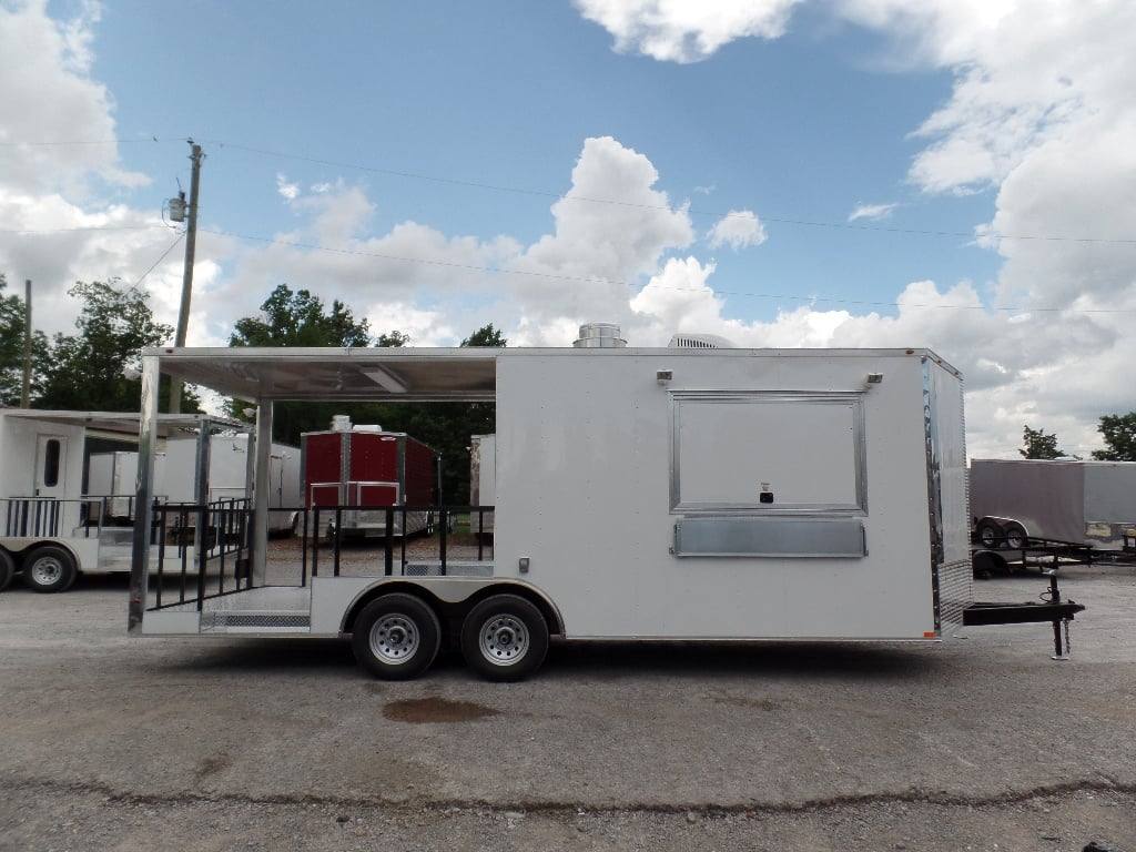 566-8.5-x-22-concession-trailer-white-bbq-food-event-catering-25.jpg 8.5' x 22' Concession Trailer White BBQ Food Event Catering