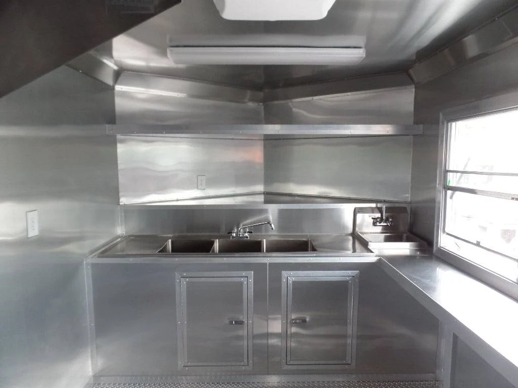 566-8.5-x-22-concession-trailer-white-bbq-food-event-catering-4.webp 8.5' x 22' Concession Trailer White BBQ Food Event Catering