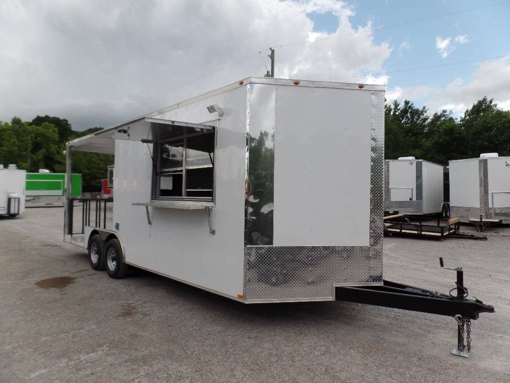 566-8.5-x-22-concession-trailer-white-bbq-food-event-catering-5.jpg 8.5' x 22' Concession Trailer White BBQ Food Event Catering