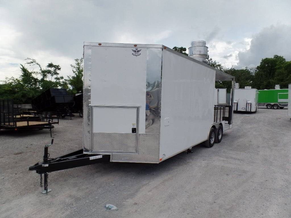 566-8.5-x-22-concession-trailer-white-bbq-food-event-catering-7.jpg 8.5' x 22' Concession Trailer White BBQ Food Event Catering