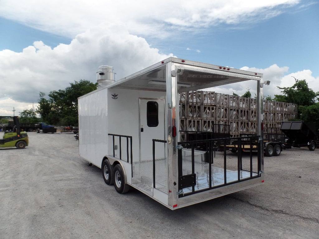 566-8.5-x-22-concession-trailer-white-bbq-food-event-catering-9.jpg 8.5' x 22' Concession Trailer White BBQ Food Event Catering