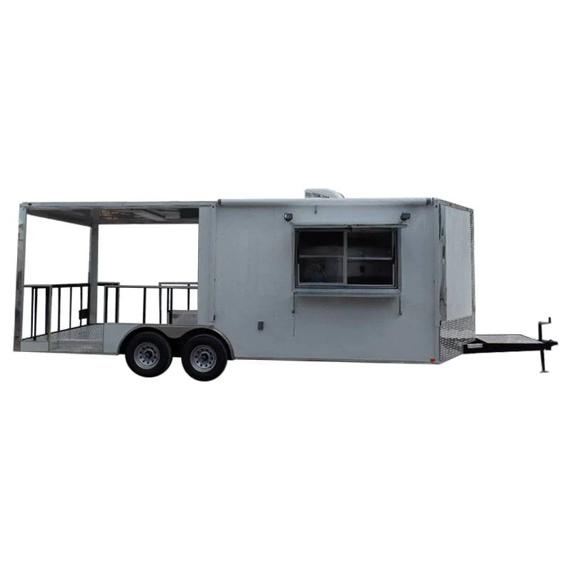 567-8.5-x-22-concession-trailer-white-bbq-food-event-catering-1.webp 8.5' x 22' Concession Trailer White BBQ Food Event Catering