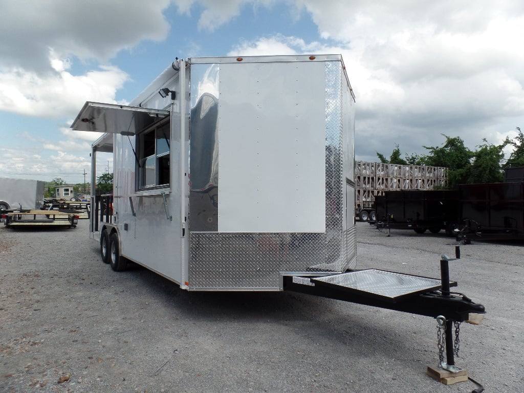 567-8.5-x-22-concession-trailer-white-bbq-food-event-catering-11.jpg 8.5' x 22' Concession Trailer White BBQ Food Event Catering