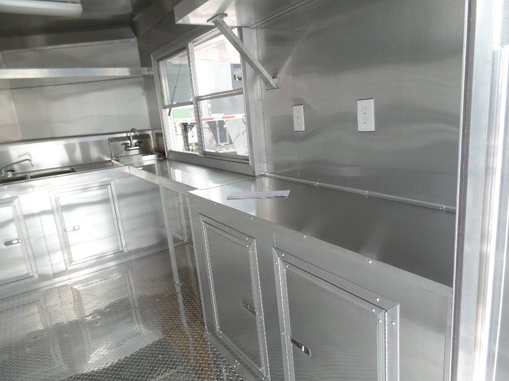 567-8.5-x-22-concession-trailer-white-bbq-food-event-catering-4.jpg 8.5' x 22' Concession Trailer White BBQ Food Event Catering