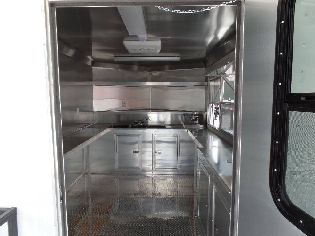 567-8.5-x-22-concession-trailer-white-bbq-food-event-catering-5.jpg 8.5' x 22' Concession Trailer White BBQ Food Event Catering