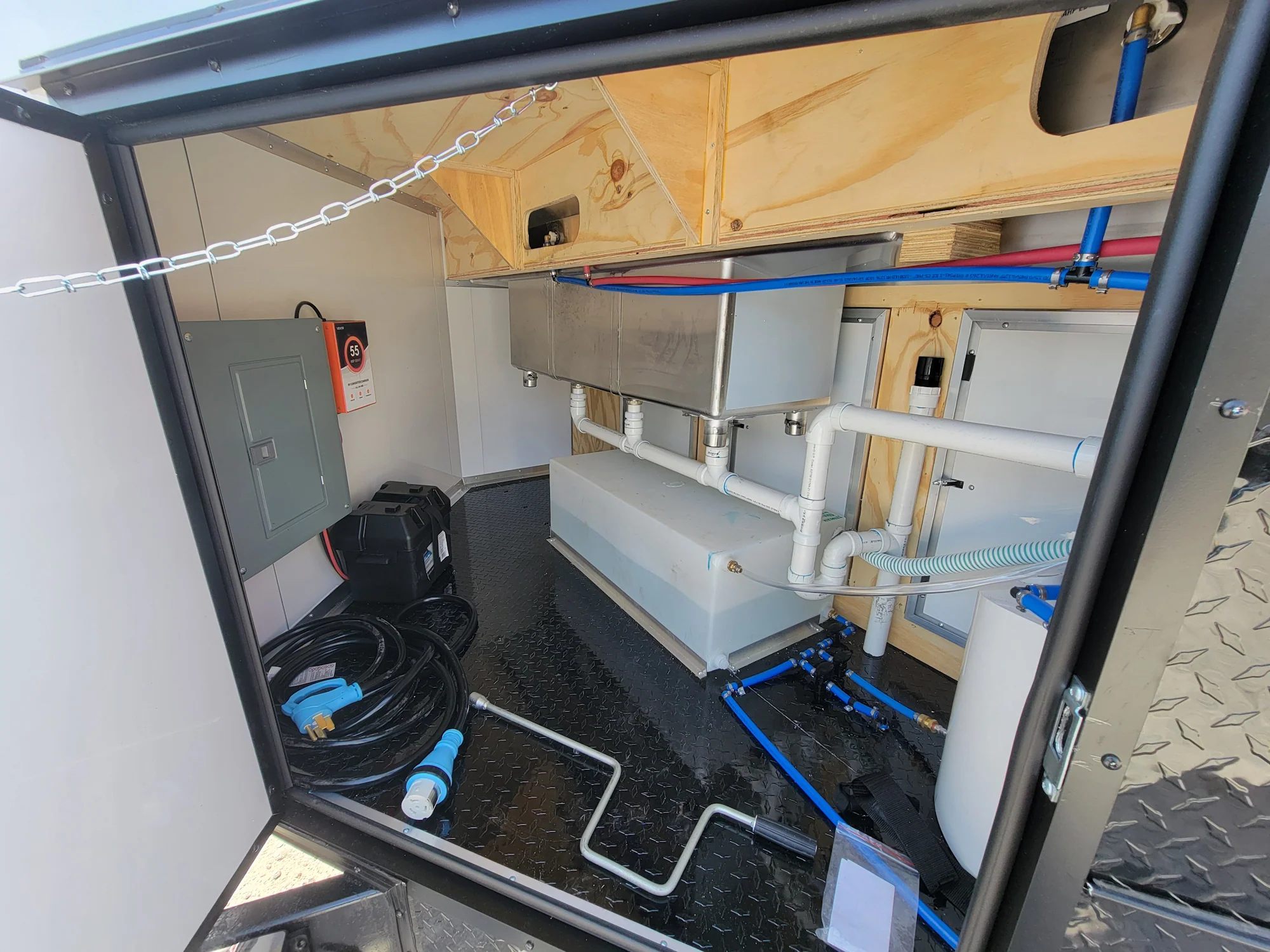 570-8.5-x-22-concession-trailer-with-8-porch-white-with-blackout-trim-bbq-food-event-catering-11.webp 8.5' X 22' Concession Trailer With 8' Porch White With Blackout Trim BBQ Food Event Catering