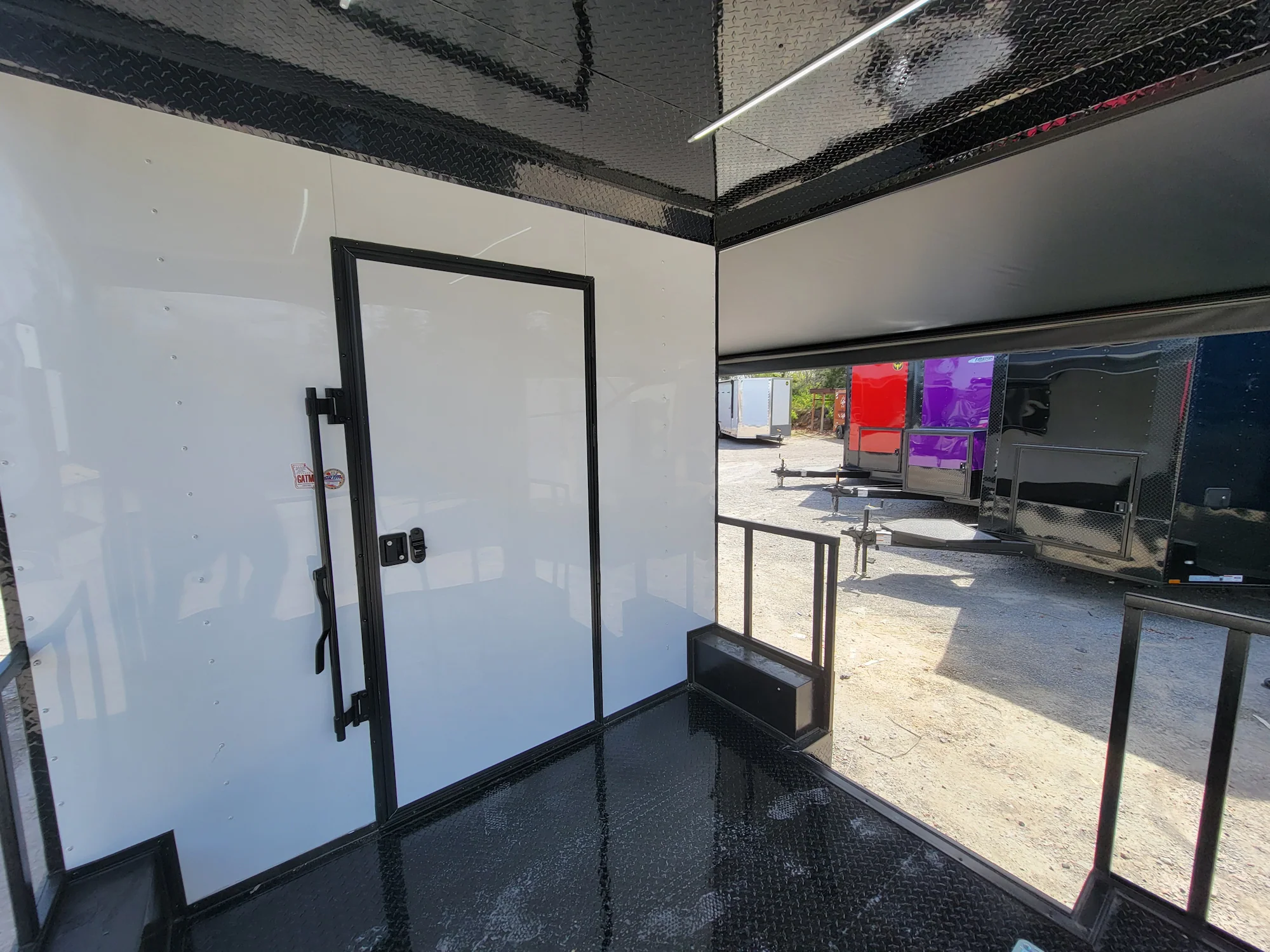 570-8.5-x-22-concession-trailer-with-8-porch-white-with-blackout-trim-bbq-food-event-catering-12.webp 8.5' X 22' Concession Trailer With 8' Porch White With Blackout Trim BBQ Food Event Catering