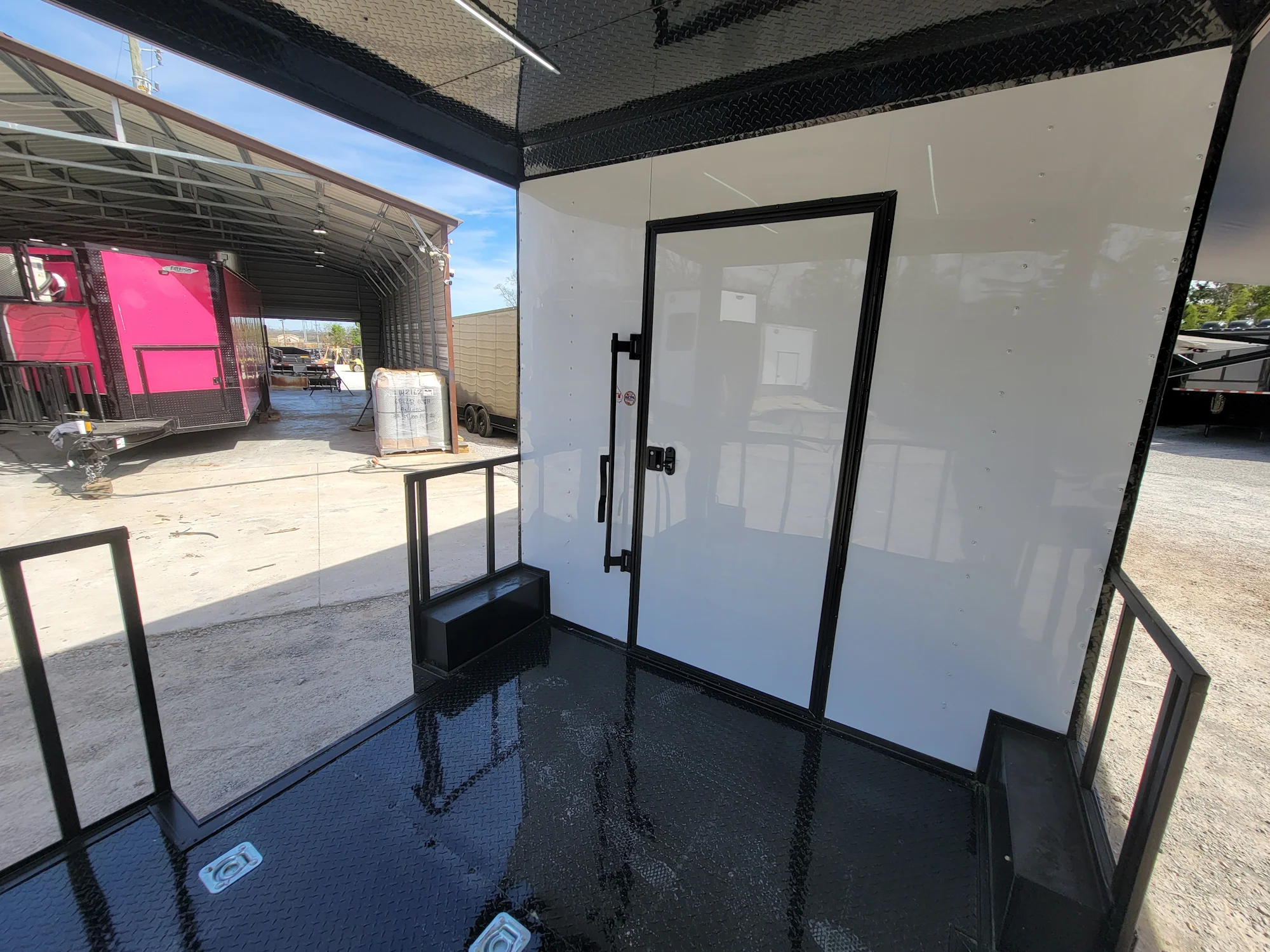 570-8.5-x-22-concession-trailer-with-8-porch-white-with-blackout-trim-bbq-food-event-catering-13.webp 8.5' X 22' Concession Trailer With 8' Porch White With Blackout Trim BBQ Food Event Catering