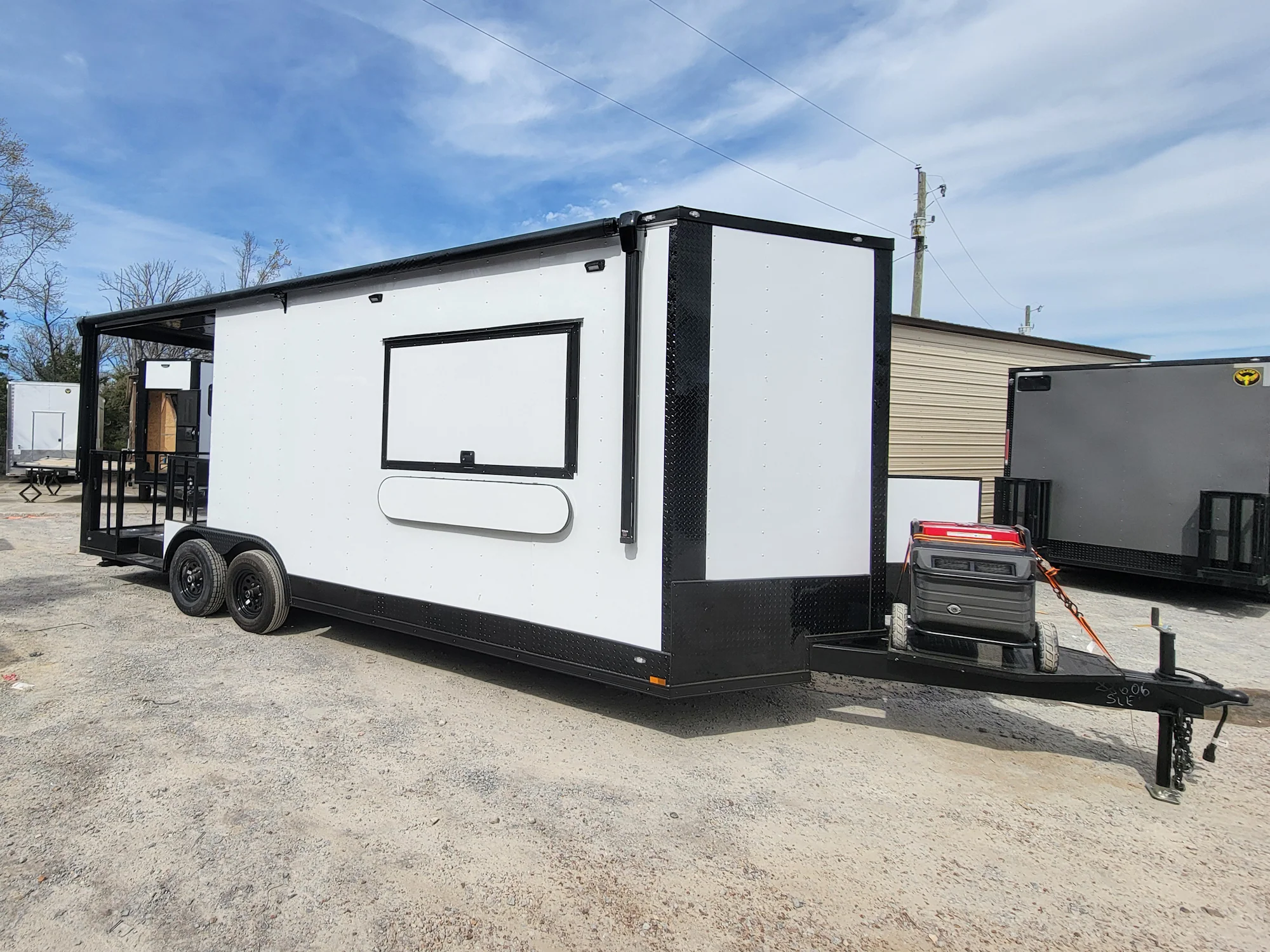 570-8.5-x-22-concession-trailer-with-8-porch-white-with-blackout-trim-bbq-food-event-catering-24.webp 8.5' X 22' Concession Trailer With 8' Porch White With Blackout Trim BBQ Food Event Catering