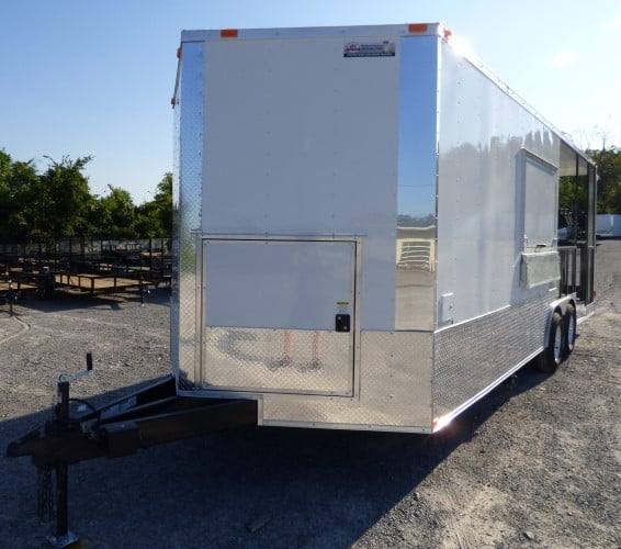 571-8.5-x-22-concession-white-bbq-food-event-catering-trailer-17.jpg 8.5' x 22' Concession White BBQ Food Event Catering Trailer
