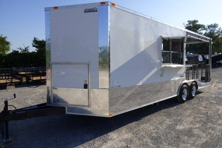 571-8.5-x-22-concession-white-bbq-food-event-catering-trailer-20.jpg 8.5' x 22' Concession White BBQ Food Event Catering Trailer
