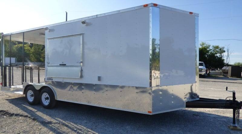 571-8.5-x-22-concession-white-bbq-food-event-catering-trailer-23.jpg 8.5' x 22' Concession White BBQ Food Event Catering Trailer