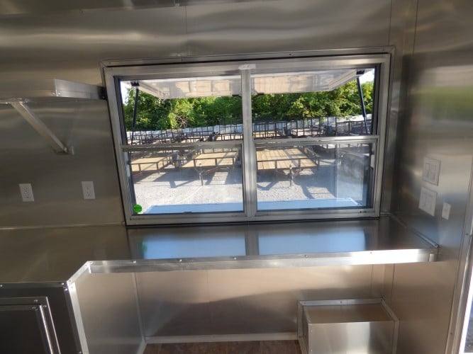 571-8.5-x-22-concession-white-bbq-food-event-catering-trailer-8.jpg 8.5' x 22' Concession White BBQ Food Event Catering Trailer