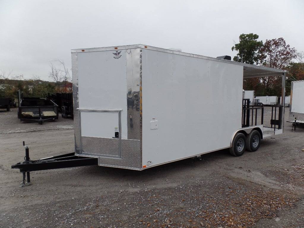 572-8.5-x-22-concessions-food-white-bbq-event-trailer-13.jpg 8.5' x 22' Concessions Food White BBQ Event Trailer