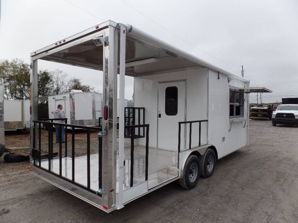 572-8.5-x-22-concessions-food-white-bbq-event-trailer-15.jpg 8.5' x 22' Concessions Food White BBQ Event Trailer