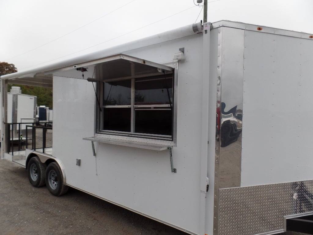 572-8.5-x-22-concessions-food-white-bbq-event-trailer-9.jpg 8.5' x 22' Concessions Food White BBQ Event Trailer