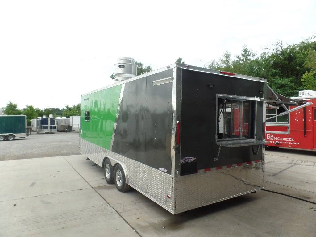 577-8.5-x-22-electric-green-concession-food-trailer-with-appliances-8.jpg 8.5' x 22' Electric Green Concession Food Trailer With Appliances