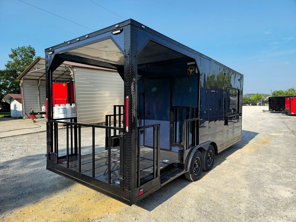 578-8.5-x-22-elite-blackout-concession-bbq-food-event-trailer-101.jpg 8.5' X 22' Elite Blackout Concession BBQ Food Event Trailer