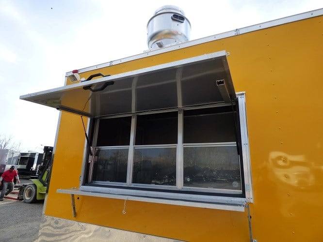 58-8.5-x-14-concession-food-trailer-yellow-event-catering-5.jpg 8.5' x 14' Concession Food Trailer Yellow Event Catering