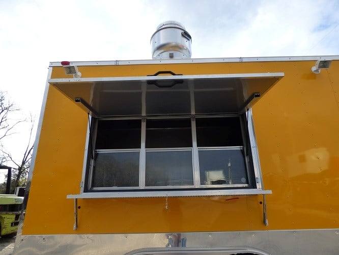 58-8.5-x-14-concession-food-trailer-yellow-event-catering-9.jpg 8.5' x 14' Concession Food Trailer Yellow Event Catering