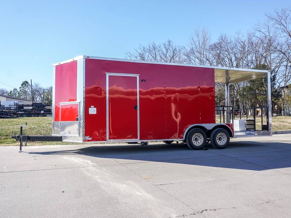 581-8.5-x-22-elite-victory-red-concession-food-trailer-4.jpg 8.5' X 22' Elite Victory Red Concession Food Trailer
