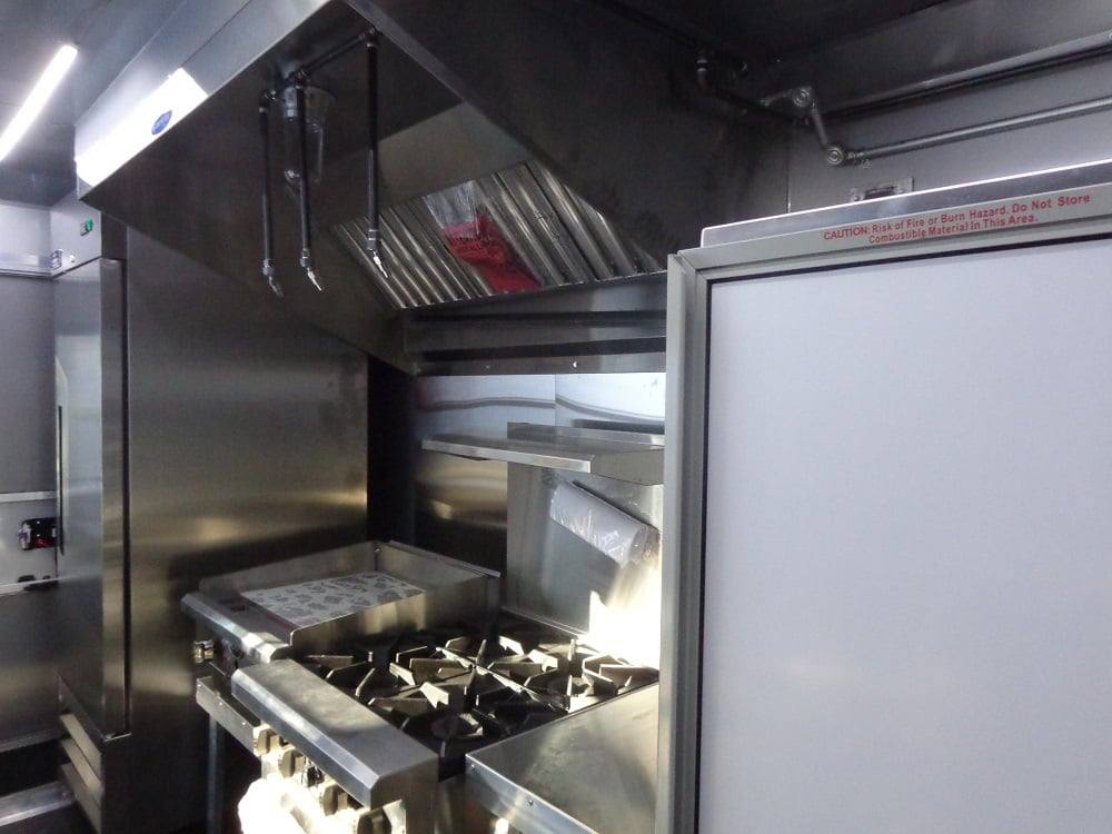 583-8.5-x-22-flat-front-red-concession-porch-style-trailer-with-appliances-14.jpg 8.5' x 22' Flat Front Red Concession Porch Style Trailer With Appliances