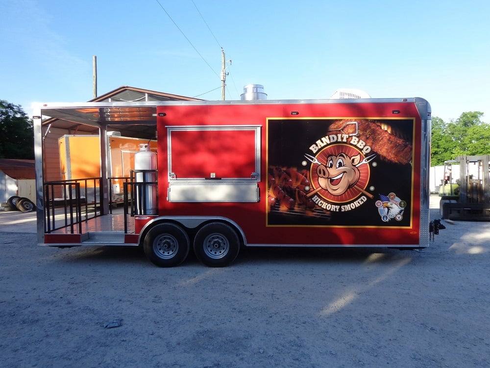 583-8.5-x-22-flat-front-red-concession-porch-style-trailer-with-appliances-16.jpg 8.5' x 22' Flat Front Red Concession Porch Style Trailer With Appliances