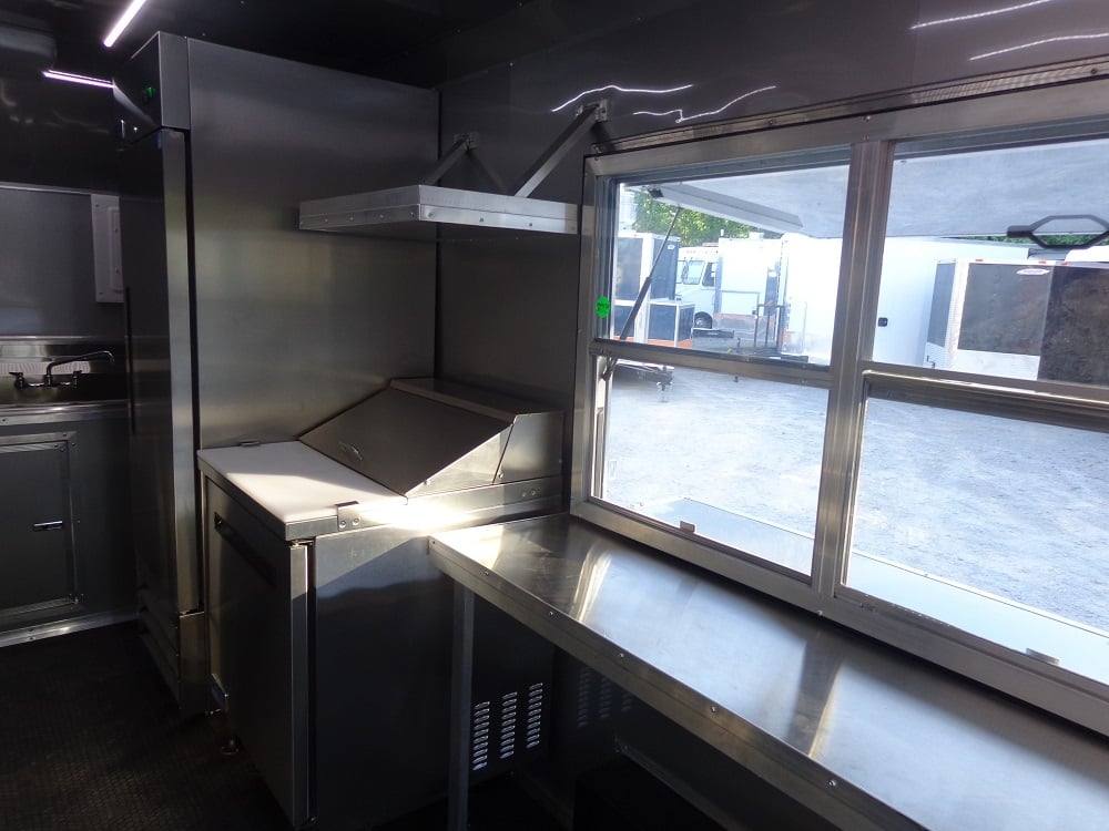 583-8.5-x-22-flat-front-red-concession-porch-style-trailer-with-appliances-22.jpg 8.5' x 22' Flat Front Red Concession Porch Style Trailer With Appliances