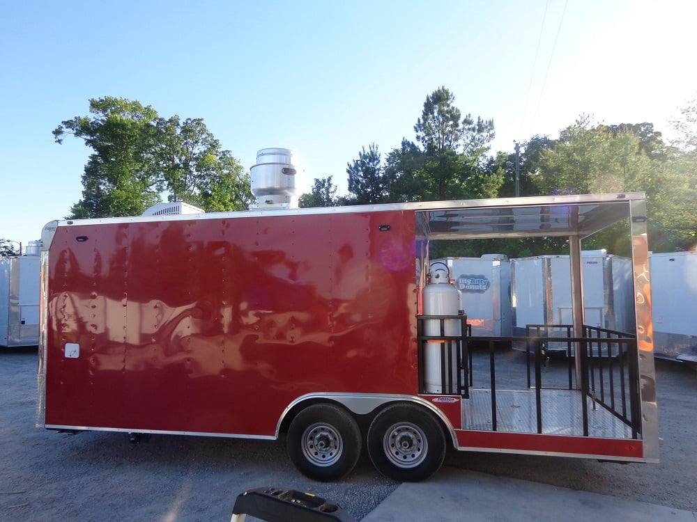 583-8.5-x-22-flat-front-red-concession-porch-style-trailer-with-appliances-23.jpg 8.5' x 22' Flat Front Red Concession Porch Style Trailer With Appliances