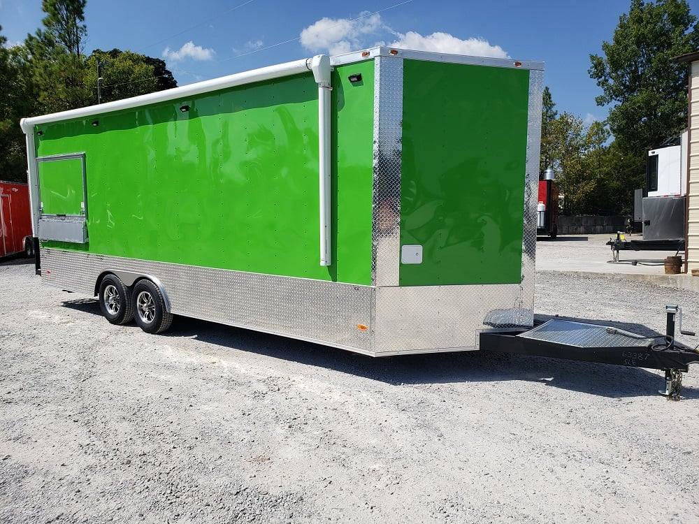 585-8.5-x-22-lime-green-food-concession-trailer-1.jpg 8.5' x 22' Lime Green Food Concession Trailer