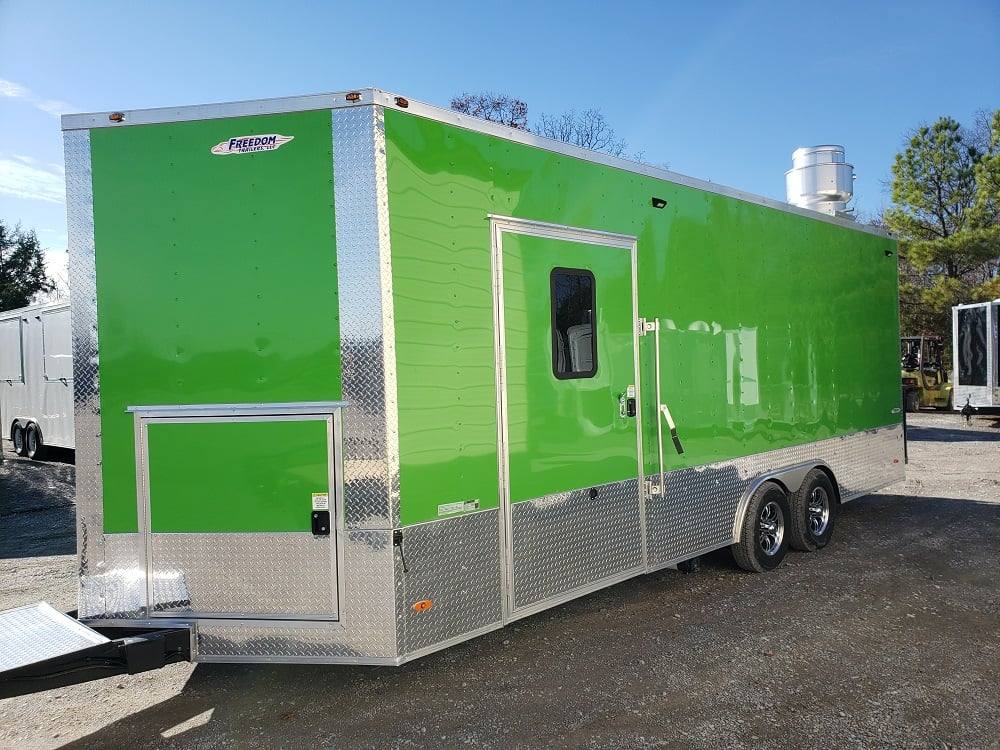 8.5' x 22' Lime Green Food Concession Trailer With Appliances