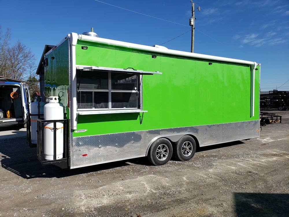 8.5' x 22' Lime Green Food Concession Trailer With Appliances