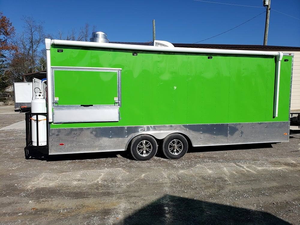 8.5' x 22' Lime Green Food Concession Trailer With Appliances