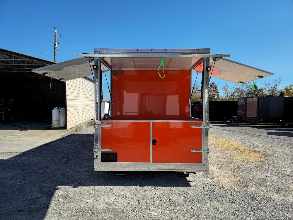 8.5' X 22' Orange Pizza Food Event Catering Concession Trailer