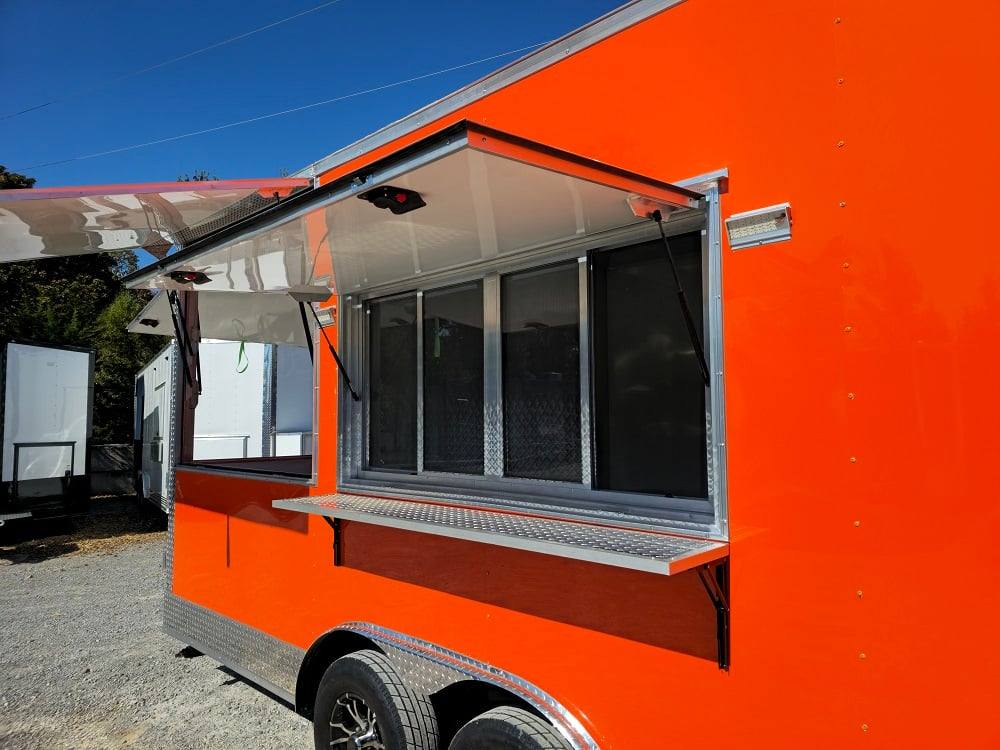 8.5' X 22' Orange Pizza Food Event Catering Concession Trailer